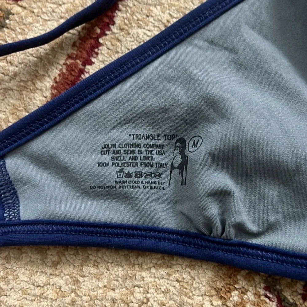 Jolyn Navy Triangle Bikini Top